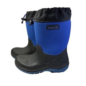 Kamik boots Youth 5 (EU 37.5) Blue neoprene black rubber rain snow